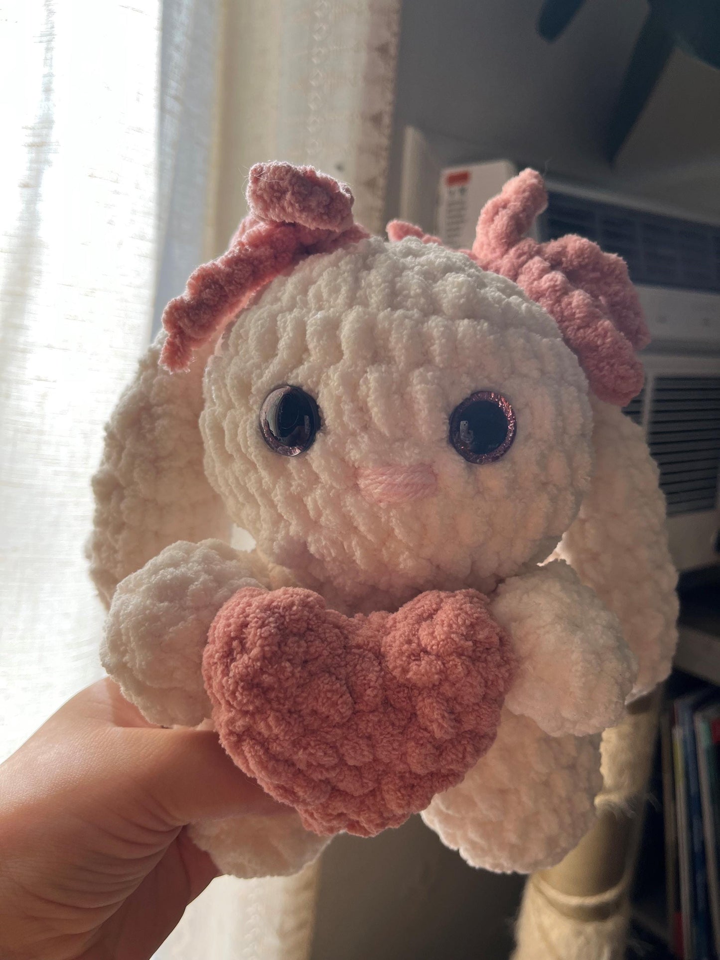 Bunny Holding Heart | Handmade Crocheted Adorable Amigurumi Gift, Perfect for Any Occasion
