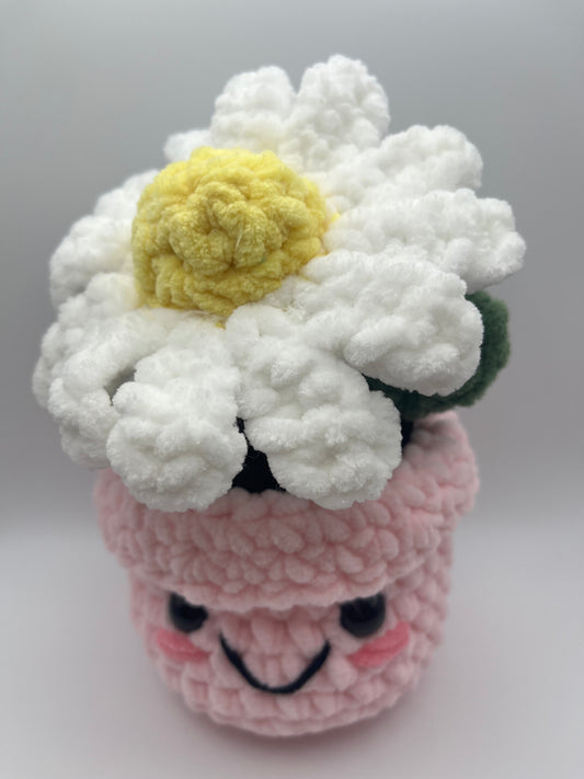 Crocheted Potted Daisy