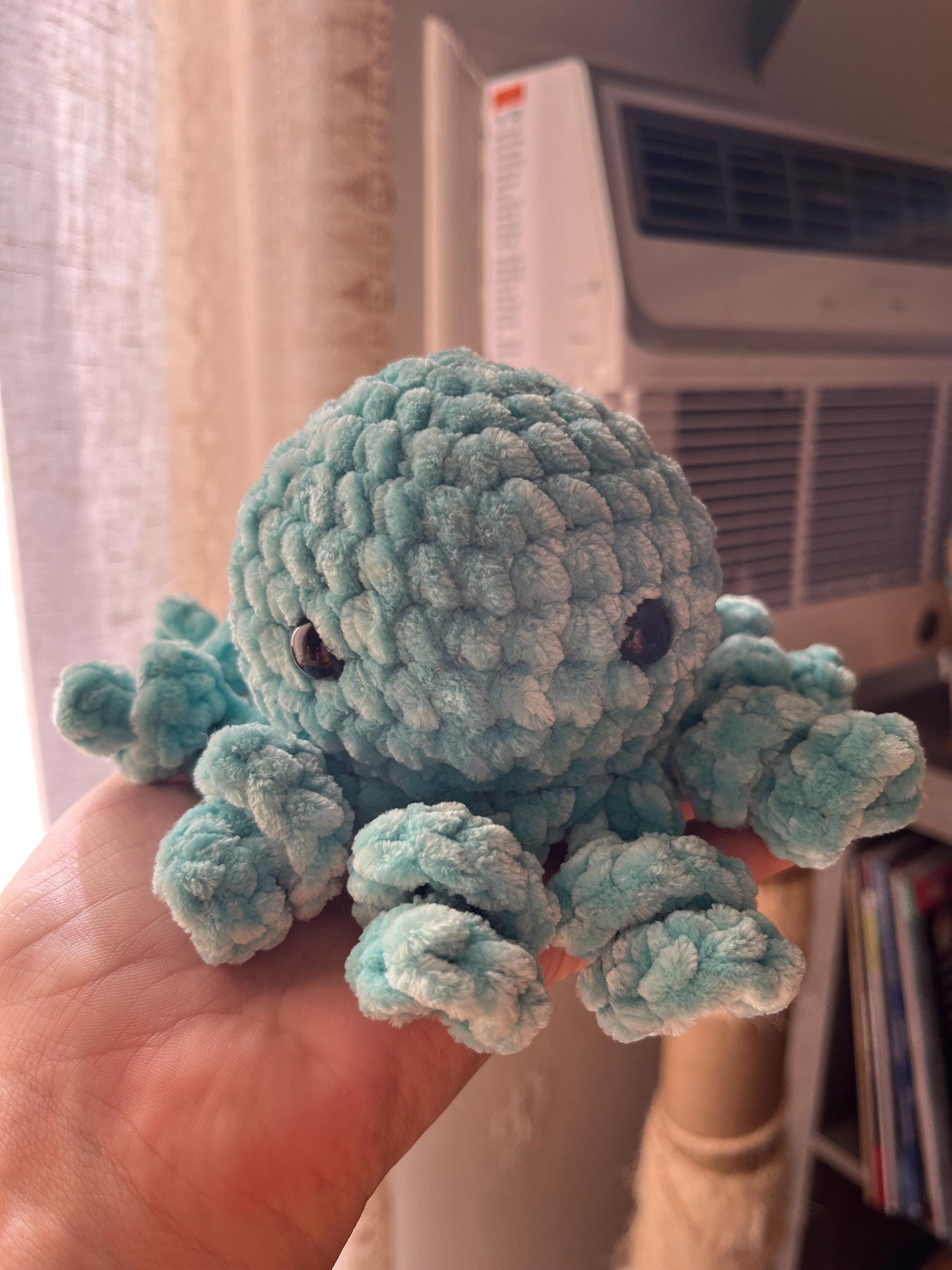 Octopus Plush Toy | Handmade Crocheted Amigurumi | Cute Stuffed Animal | Soft Squishy Sea Creature | 5 Inch Gift for Kids Unique Home Decor