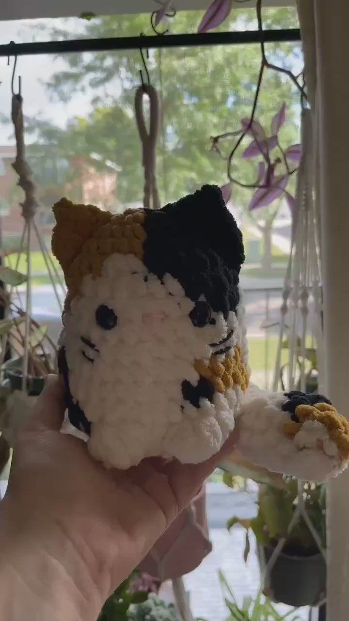 Chonky Floof Cat Crochet Amigurumi | Cute Stuffed Cat Plush | Handmade Cozy Home Decor | Perfect Gift for Cat Lovers